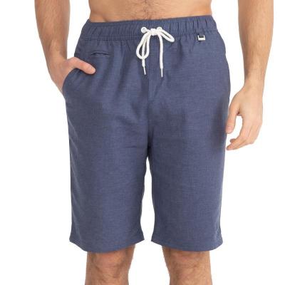 China QUICK DRY with a unique sense of anti-pilling design 100% cotton beach shorts men's with adjustable string for sale