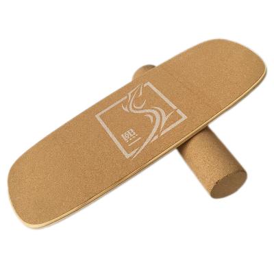 China BALANCE BOARD ALL-IN-1 cork padded healthy balance board fitness maple balance board and wood waist training balance board for sale