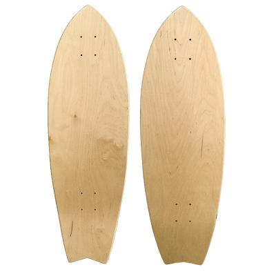 China Custom 7 Pattern OEM White Wooden Old Maple 32.5inch Skate Surf Adult Skateboard Decks for sale