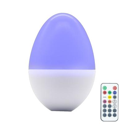 China Waterproof Oval Decor Lamp ABS RGB Office Home Pool Decor LED Egg Color Changing Decorative Lamps for sale