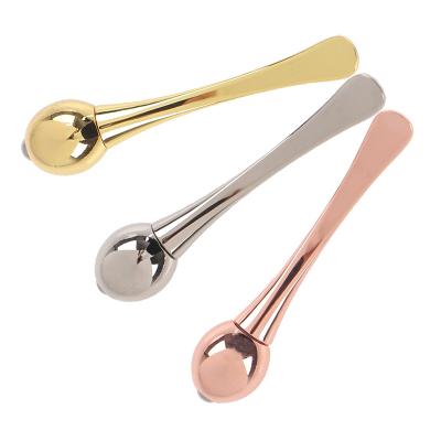 China Eye Wrinkle Eye Roller Facial Mask Anti Massager Stick Spatulas Cream Applicator Cosmetic Spatulas Administer Alloy Metal Skin Care Spoon Tools 'gold for sale