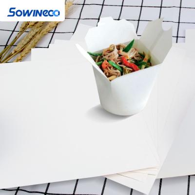 China Outdoor use directly on induction hob factory wholesale price food grade duplex ivory board folding paper box for sale