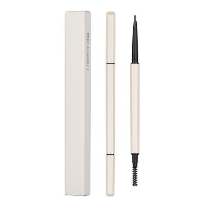 China Private Label Your Logo Waterproof Eyebrow Pencil with White Thin Brush Makeup Cosmetics Eyebrow Pencil Private Label Custom for sale