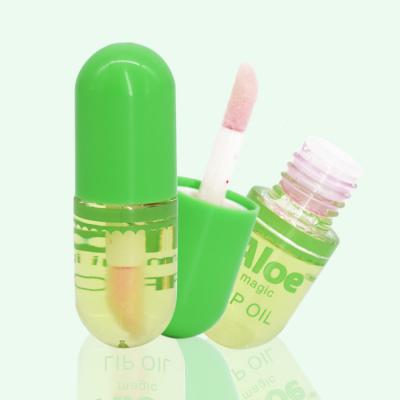 China Vegan MIni Aloe Vera Natural Moisture Temperature Lip Balm Waterproof Customized Aloe Vera Gel for Plumper Lip Gloss Oil Lip Gloss for sale