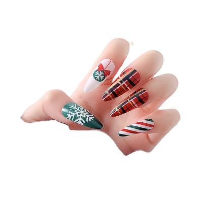 China ECO-Friendly Improvement Piece Nail Style Ins Meaterial Nail Wholesale Christmas Wearing Recommended Removable Nail Can Be Customized for sale