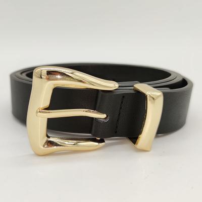 China High Quality Custom Made PU Gold Buckle Belts Fashion Lady Leather Belt ALLOY China Factory Belts For Jeans for sale