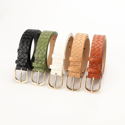 China Fashion New Arrival Women Soft Faux Leather Braided Waist Belts For Jeans Dress for sale