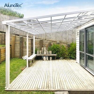 China Modern Design AlunoTec Aluminum Frame Shelter Gazebo Patio Sunshade Waterproof Windproof Awning Canopy For House Balcony for sale