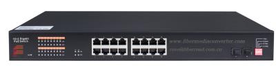 China 16x10/100/1000Base-TX zum Faser-Schalter 2xGigabit SFP mit PoE in optionalem, mit Dip-Schalter zu verkaufen