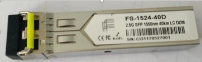 China Transceiver-(Multi-klassiger) heißer steckbarer 2.5Gb/s 40km SFP, Duplex-LC, +3.3V, 1550nm, DFB-LD, Monomode-, DDM FS-1524-40D zu verkaufen