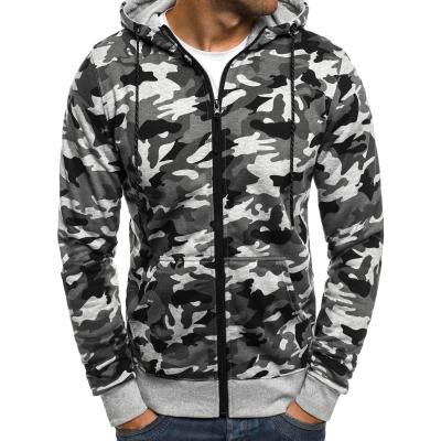 China 2021 breathable hoodie for men - style camouflage zipper- cardigan jacket for men for sale