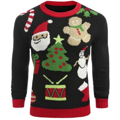 China 2021winter New Fashion Santa Claus Holiday Turtle Neck Sweater Man Casual Clothing Sweater Anti-wrinkle for sale