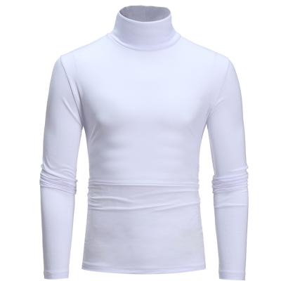 China Anti-wrinkle turtle neck T-shirt men's 7 color all-match solid color long sleeve pullover bottoming shirt for sale