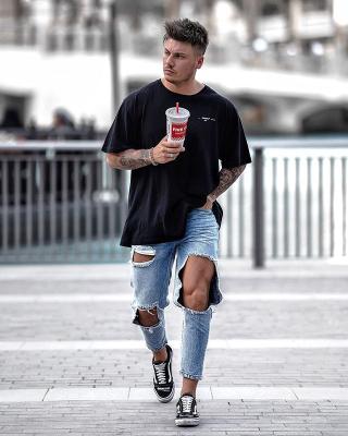 China Breathable new men's jeans summer 2020 new big men's shorts men's pants ripped for sale