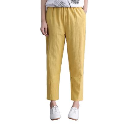 China QUICK DRY of the new women's casual pants of pure cotton for women in 2020 is loose and supple for sale