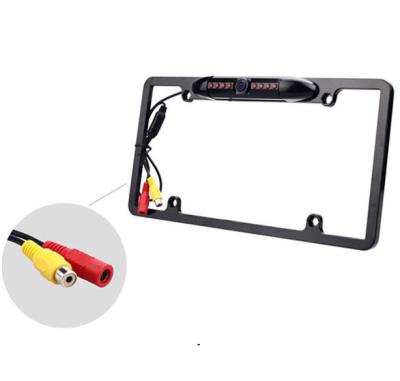 China Waterproof US Metal License Plate Frame With HD Lens Camera With Good Waterproof Night Vision With Reversing Line for sale