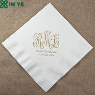 China Eco-Frinedly Logo Printing Cloth Printed Napkin For Restaurant Store for sale