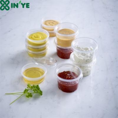 China Eco - Friendly Plastic Sauce Container Disposable Sushi Cup With Lid for sale