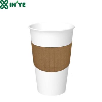 China Logo Cup Paper Crinkle Sleeve made to order disposable for sale