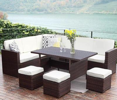 China Modern Rattan Sofa Set Outdoor Rattan Furniture Wicker Patio Sofa Set for sale