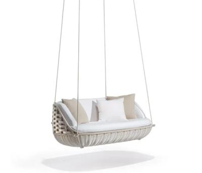 China Modern Contemporary Outdoor Furniture Rope Rattan Swinging Sofa for sale