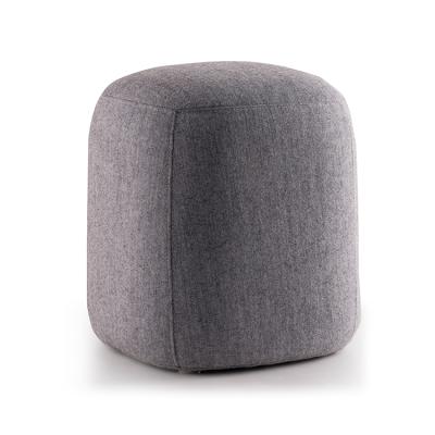 China Other Popular Gray Modern Puff Ottoman Solid Color Cashmere Wood Inner Frame for sale