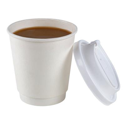 China Disposable Hot Selling Disposable Double Wall Coffee Cup Kraft Paper Cups for sale