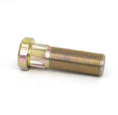 China 40Cr Heavy Duty Truck Wheel Bolts M22X1.5 Serrated Wheel Studs In Knurling for sale