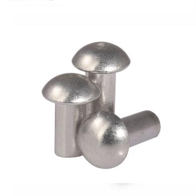 China DIN 660 / ISO1051 Aluminum Mushroom Head Aluminum Round Iron Solid Rivets for sale