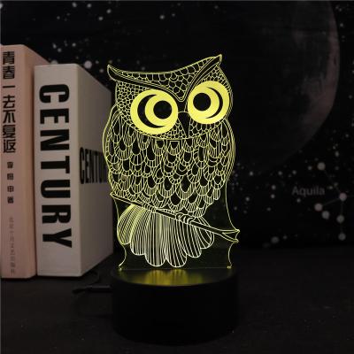 China Wholesale Portable Acrylic Night Light Led Base Night Lamp 3 Colors 3d Illusion Acrylic Lamp With USB Cable For Decoration for sale