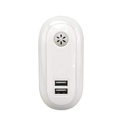 China Minimalist LED Socket Night Light USB Wall Lamp With Dusk To Light Sensor Smart Motion Sensor Lamp With USB Outlet DC5V 2A for sale