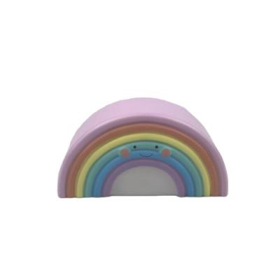 China LED Soft Light Creative Cute Rainbow With ECO-ABS Face Expression Battery Cartoon Night Light Gift For Baby Kids Children for sale