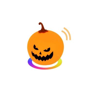 China 7 Color Pumpkin Touch Sensor Faucet Control Battery Helloween Portable Night Light For Kids Baby Kids Lamp Multicolor Silicone for sale