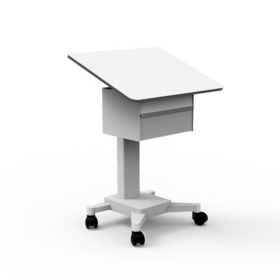 China Office Original Design Adjustable White Ergonomic Computer Liner Mobile Workstation (Height) for sale