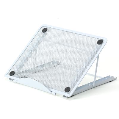 China Wholesale Creative-Design Foldable Metal Adjustable Folded Laptop Stand for Desktop for sale