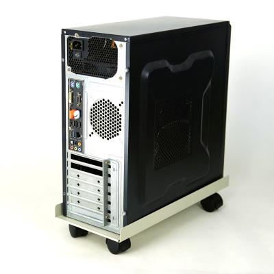 China Universal Computer Laptop with 4 Brake Wheels CPU Case Stand Computer Floor CPU Desk Stand for sale