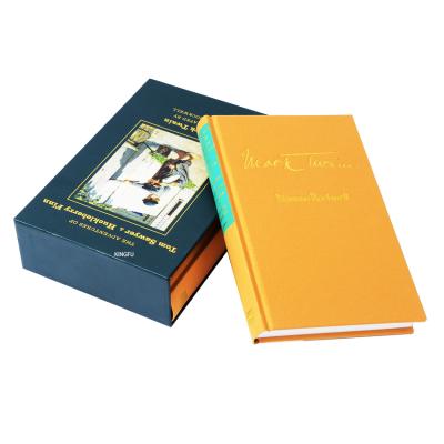 China paper & Cardboard hardcover book cover canvas novels with slip case book printing wholesale custom book printing edition for sale