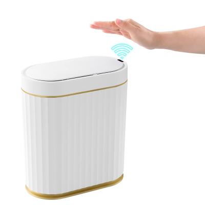 China JOYBOS Touchless Sustainable Trash Bin For Bathroom Bedroom Automatic Trash Cans With Lid Smart Small Waste Bin for sale