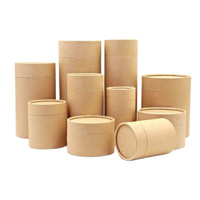 China Recycle Round Craft Paper Packaging Box Customized Cylinder Containers For Food Paper Tube Packaging for sale