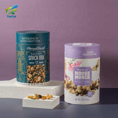 China Cylinder Food Packaging Biodegradable Eco Friendly Paper Cardboard Tube For Cookies for sale