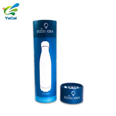 China Recyclable Premium Design 500ml Wine Tube Packaging Custom Water Bottle Cylindrical Tube Box for sale