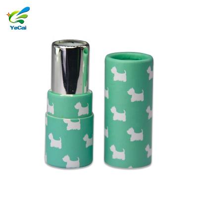 China Recyclable Empty Lipstick Tube Paper Cosmetic Containers Recycled Cardboard Packaging Tube For Lip Balm for sale