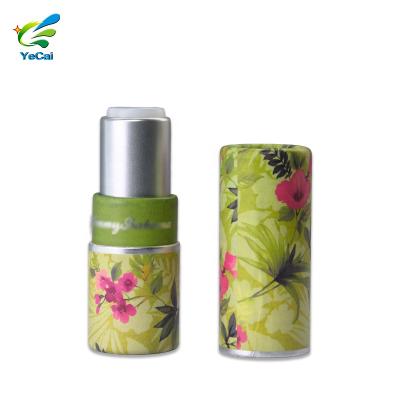 China Low MOQ Recyclable Cosmetic Cardboard Tube Packaging Empty Kraft Paper Lip Balm Paper Tube Packaging for sale