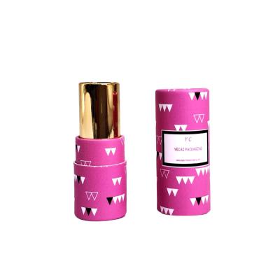 China Printing And Packaging Recyclable Paper Gold Tube Lids Cute Lip Balm Tube for sale