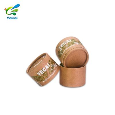 China Recycled Materials 100% Plastic Free Compostable Cardboard Round Jar Packaging Kraft Paper Lip Balm Paper Tube for sale