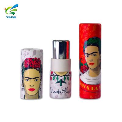 China Professional Recyclable Custom Recyclable Kraft Paper Cylinder Lipstick Cosmetic Packaging Tube for sale