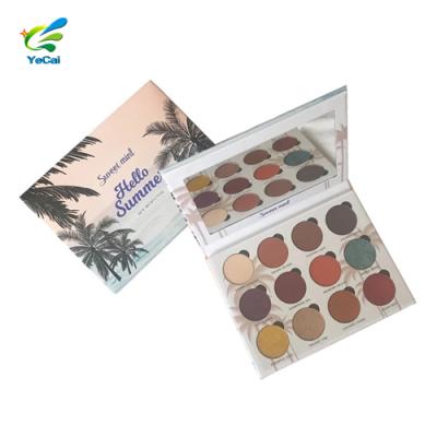 China Recycled Empty Materials Private Label Makeup Palette For Eyeshadow Magnetic Cardboard Highlighter Bars Container for sale