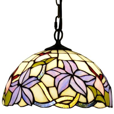 China LongHuiJing Mediterranean Stained Glass Pendant Lamps European Style Art Glass Lights for sale