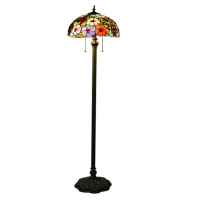 China EUROPEAN LongHuiJing Tiffany Stained Glass Shade Stained Floor Lamp Flower Glass Lamps for sale