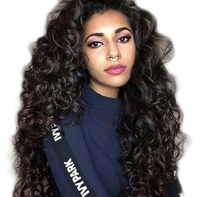 China Medium Wave Curly Lace Wig High Quality Chemical Fiber Easy Wearing Deep Curly Frontal Wig for sale